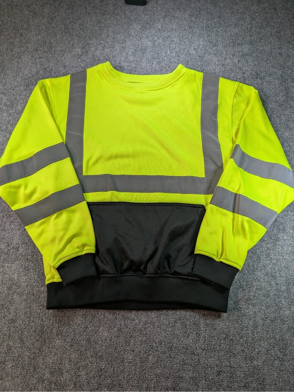 Uline High Visibility Safety Sweatshirt Medium Reflective Yellow Green